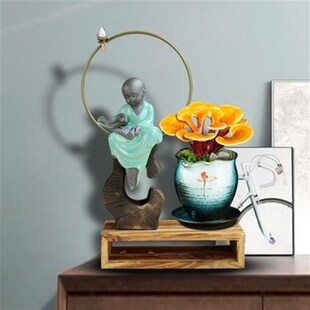 新款桌面办公桌花盆赤小室内成品灵芝盆景活盆栽摆件客厅植物绿植