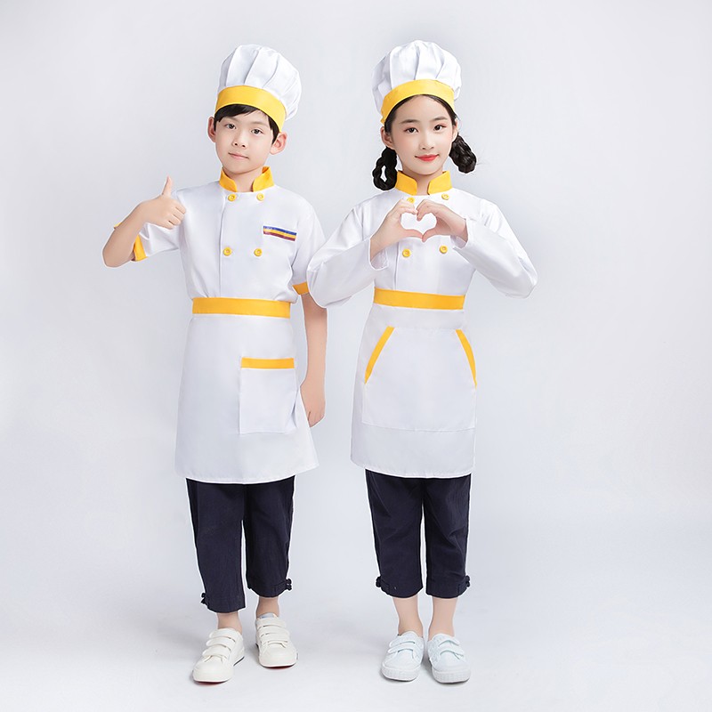 儿童厨师服套装幼儿园烘焙厨师服装中小学厨师COS角色扮演万圣节