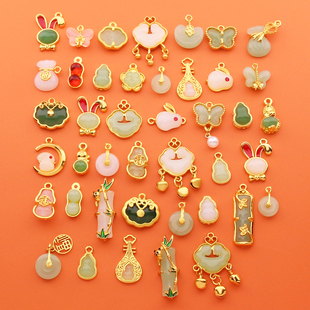 古法金diy配件手工编织项链吊坠耳饰饰品批发混装保色合金手链