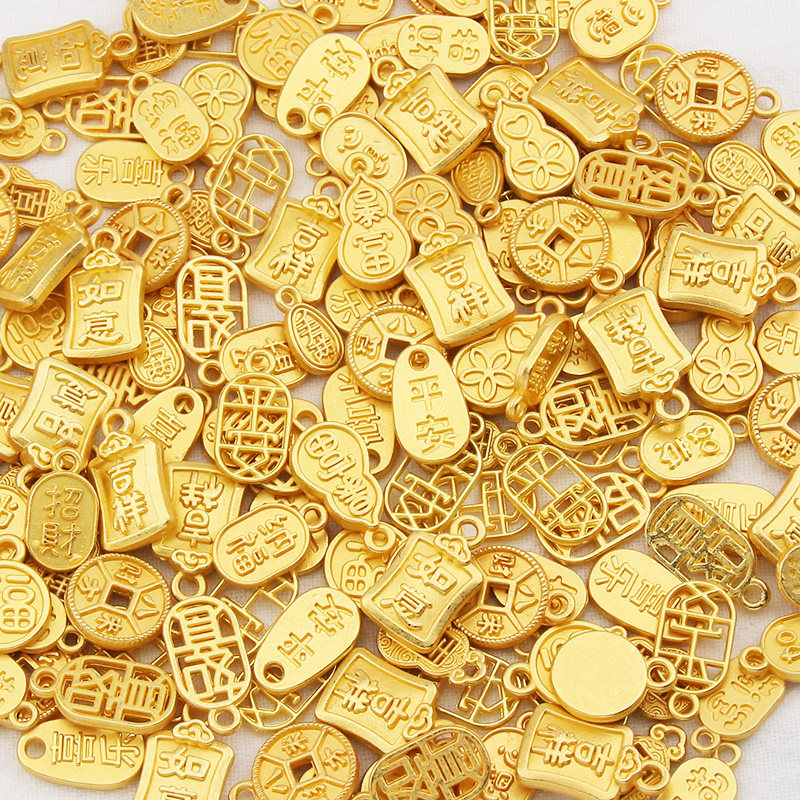 DIY哑金饰品配件材料包耳环混装古法金色小挂件手链项链吊坠,饰品/流行首饰/时尚饰品新,其他DIY饰品配件,淘宝优惠券,粉丝福利购,淘宝优惠卷