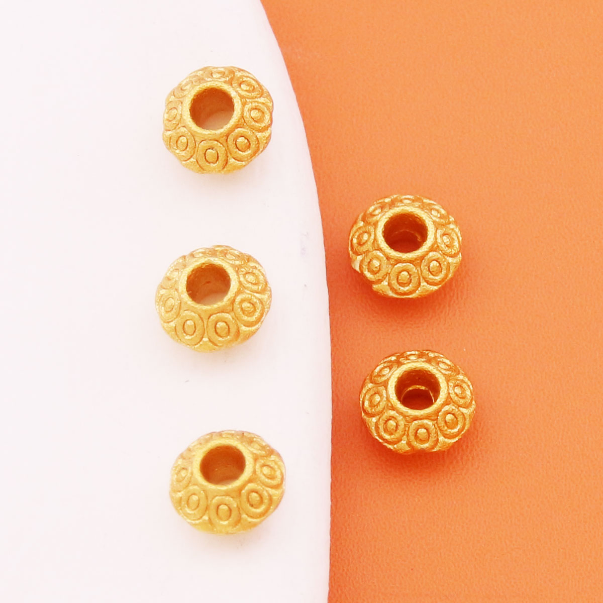 保色复古5mm飞碟珠隔珠手链项链diy饰品配件手工编织隔片隔珠批发