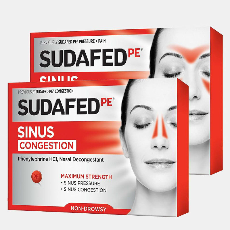 美国直邮 产地溯源SUDAFED鼻窦炎慢性鼻炎药快速起效不嗜睡