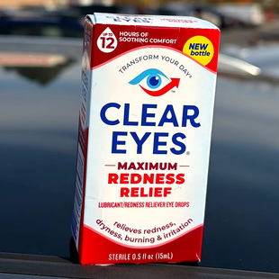 【美国直邮】CLEAR EYES滴眼液15ml去红血丝眼药水红痒发炎点眼液