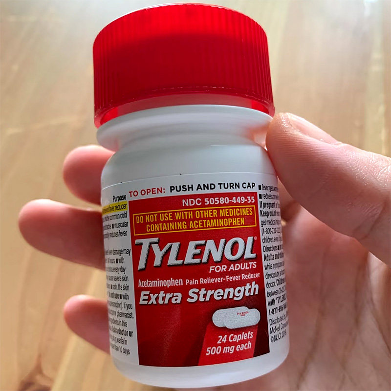美国直邮Tylenol泰诺对乙酰氨基酚扑热息痛退烧止痛片头痛发烧药1