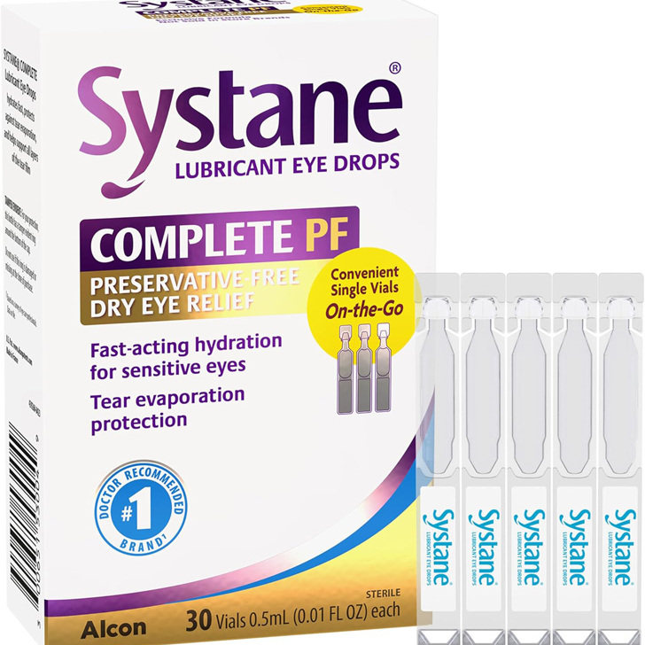 美国直邮Systane COMPLETE PF滴眼液30支敏感干涩无防腐剂眼药水1