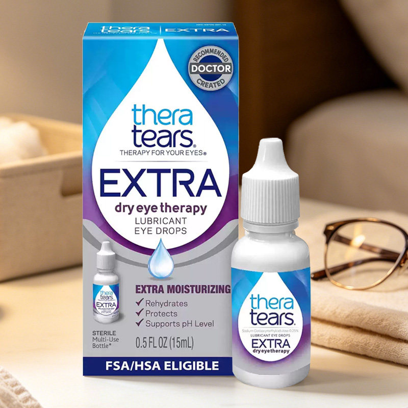 美国直邮 Thera Tears干眼症滴眼液 眼干涩血丝痒滋润保湿眼药水1