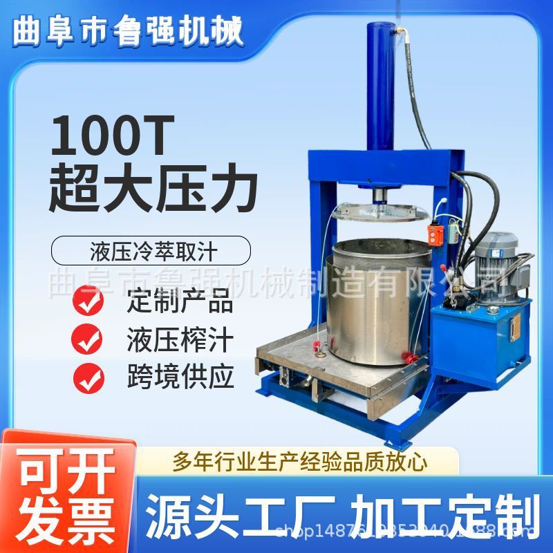 鲁强商用液压榨汁机 冷冻水果柠檬橘子液压压榨汁设备厂家