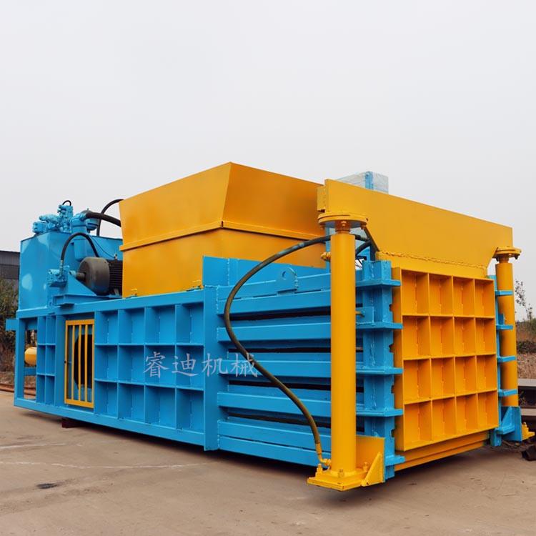 废旧易拉罐液压打包机160吨卧式液压废纸箱打包机价格金属打包机