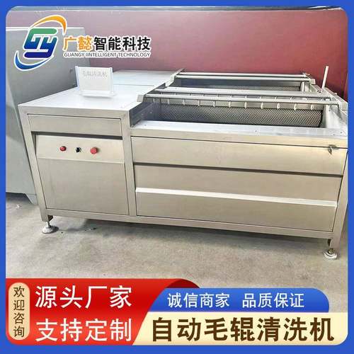土豆去皮清洗机 青萝卜软毛辊毛刷去泥沙清洗机 厂家供应食品机械