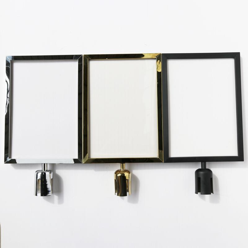 厂家供应银行排队活动指示牌A3A4不锈钢栏杆插牌警戒线伸缩带立牌