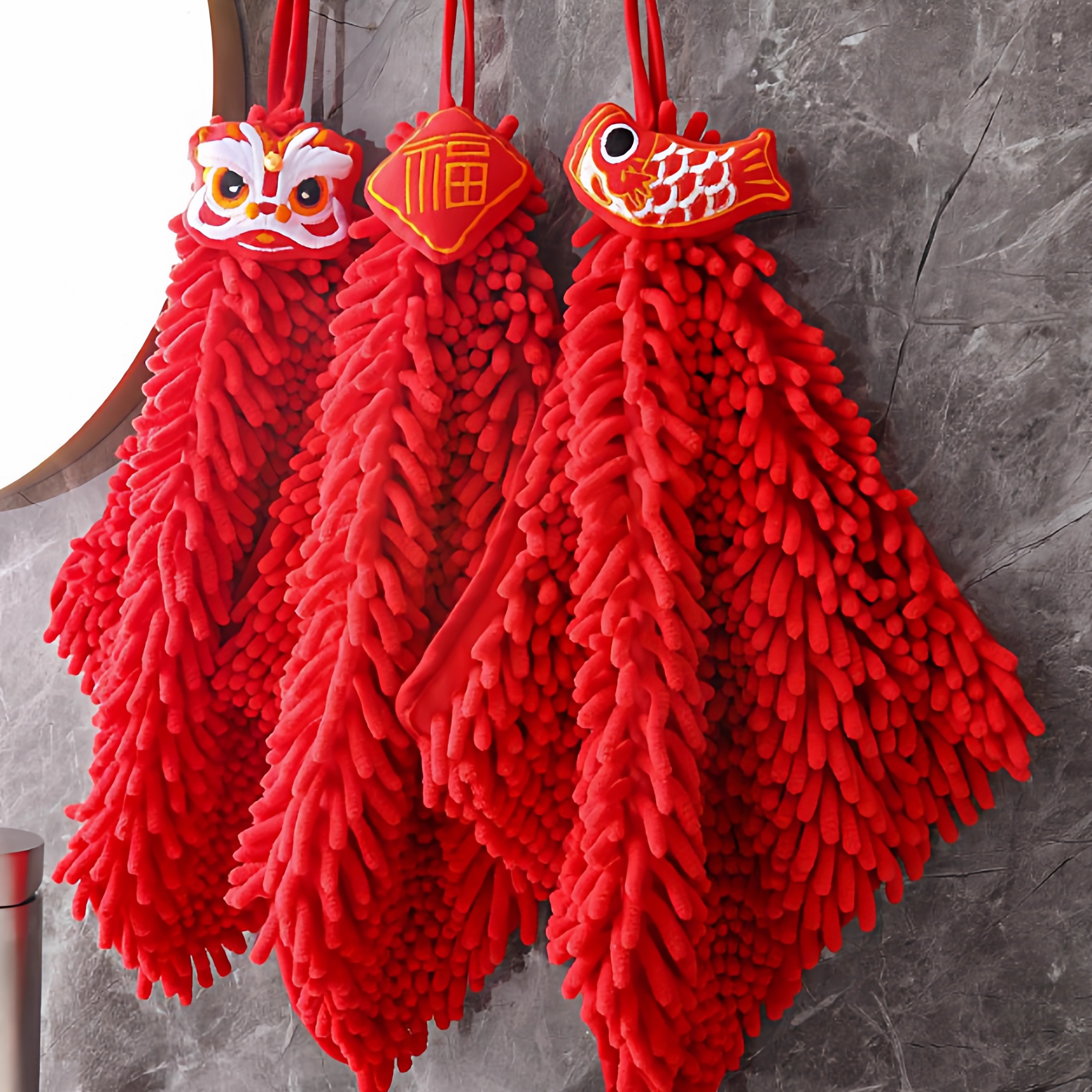 擦手巾挂式厨房可爱毛巾抹布吸水