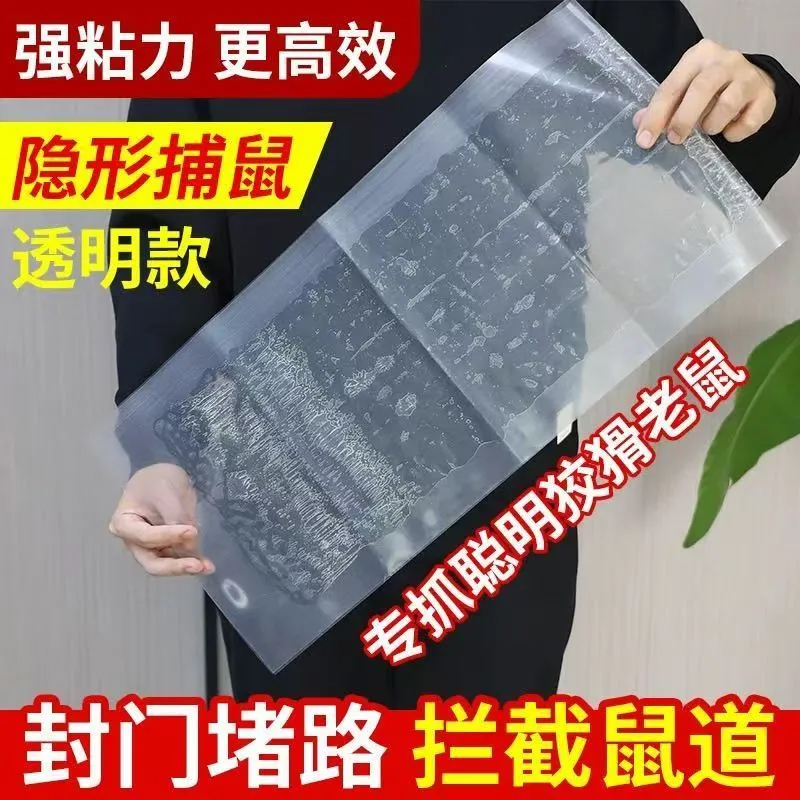 强力粘鼠板超大号强力捕鼠魔毯大老鼠捕鼠神器正品家用透明老鼠贴