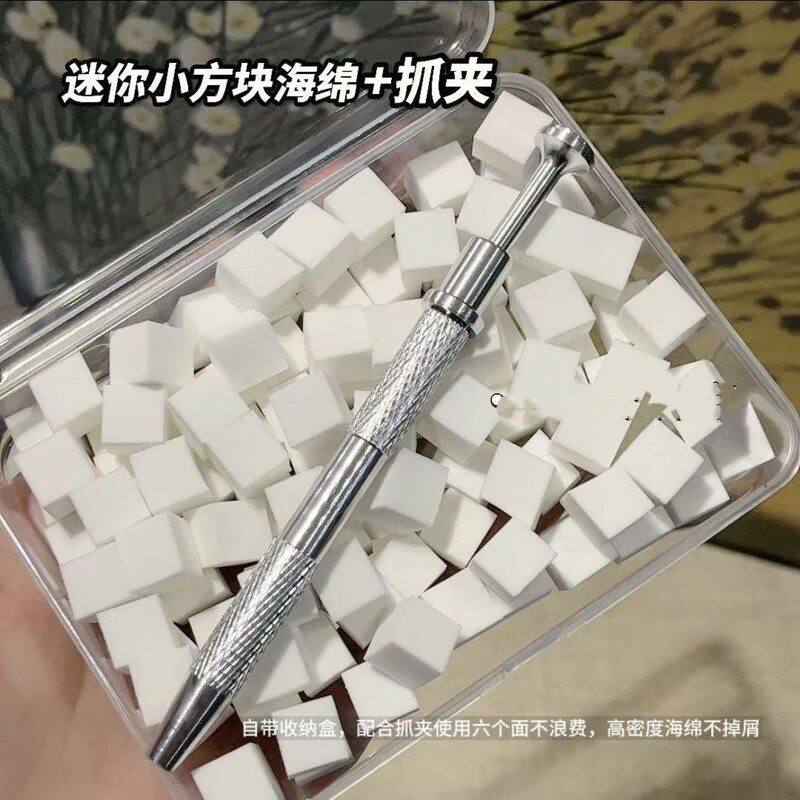 拍拍胶海绵抓夹粉扑腮红化妆刷美容小工具迷你遮瑕遮黑眼圈遮痘印