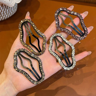 气质水钻云朵bb夹女侧边碎发夹