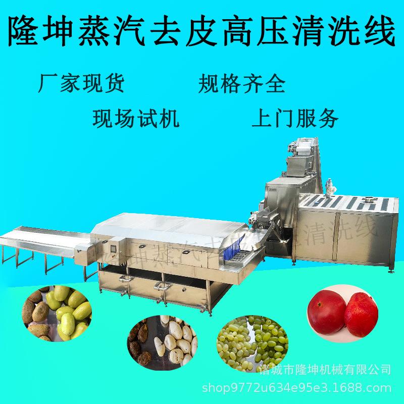 土豆毛辊清洗去皮机 薯条薯片加工去皮设备 马铃薯红薯蒸汽削皮机