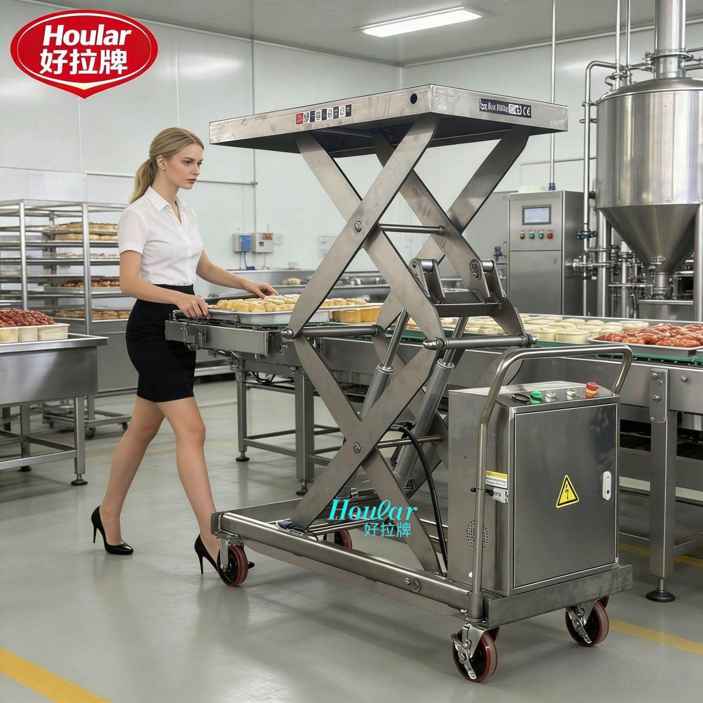 非标不锈钢304SUS电动升降平台车电动提升HOULAR液压升降车举升机,五金/工具,升降台,淘宝优惠券,粉丝福利购,淘宝优惠卷