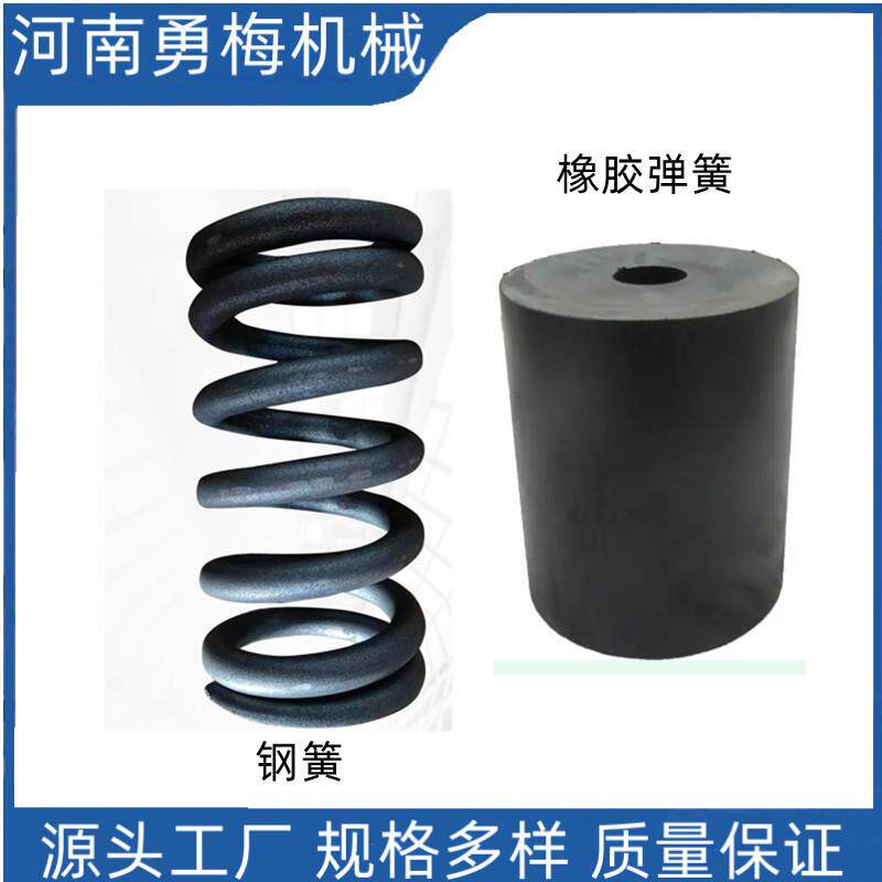 旋振筛压缩弹簧减振器 直线筛圆柱减震支撑钢簧 橡胶减振柱