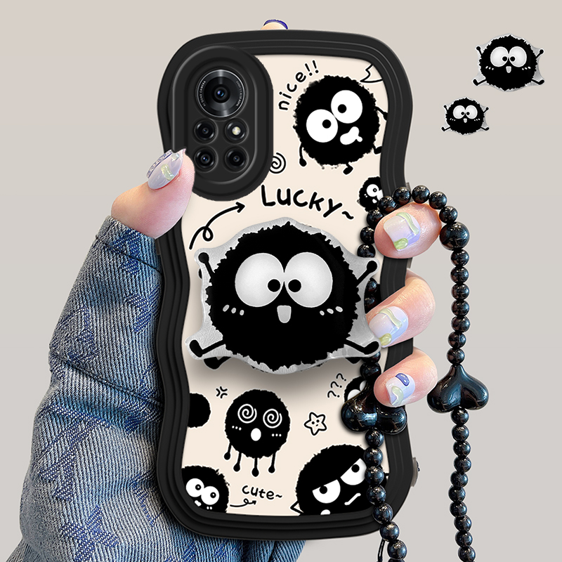 华为Nova8Pro手机壳BRQ-AN00保护套brq一an00新品女款适用anoo全包防摔nave8pro硅胶软外壳nava波浪边小煤球