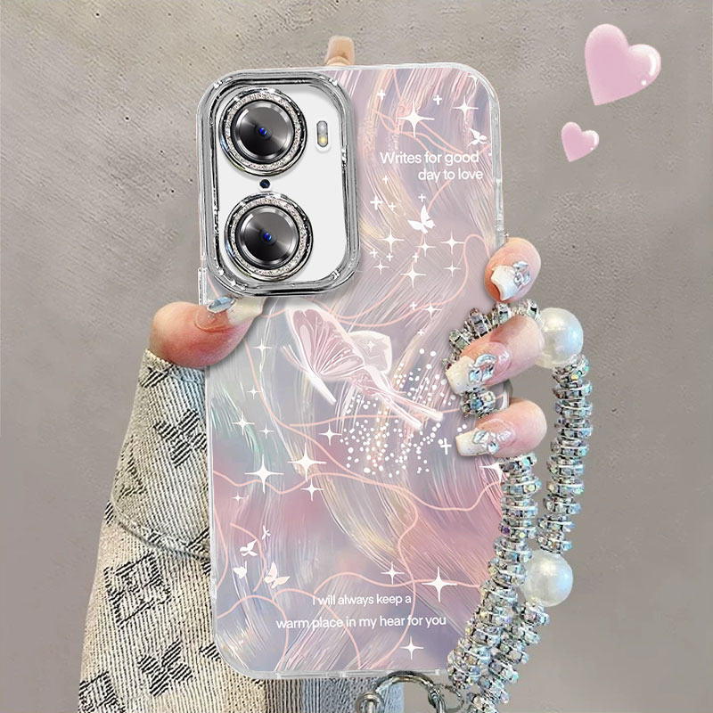 适用于荣耀60手机壳LSA-AN00线条蝴蝶华为60女honor60简约h0n0r60防摔lsa-an0o新款六十全包荣誉60保护套潮