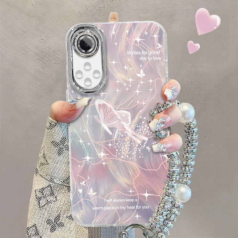 适用于华为Nova9pro手机壳RTE-AL00线条蝴蝶化为novα9pro女nv9pro防摔nova9pr0保护套nv9简约全包新款超薄潮