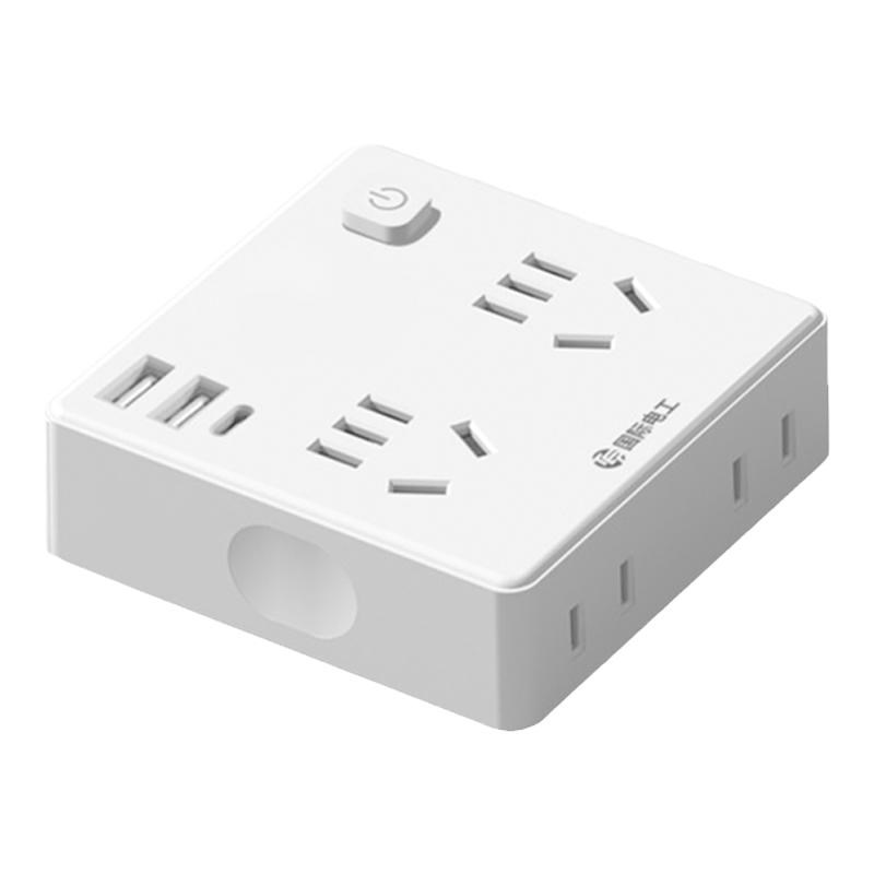 86型USB快充扩展插座多功能一转C多拓展插排插转换插头超薄转换器