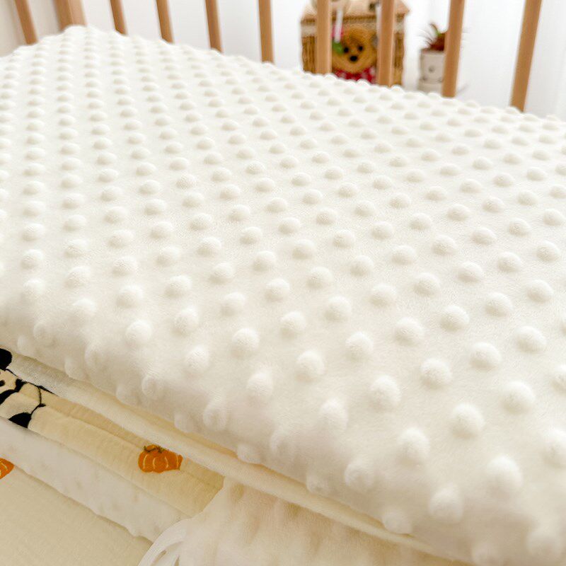 婴儿床床围栏软包防撞拼接床豆豆绒围挡布儿R童宝宝床护栏护边