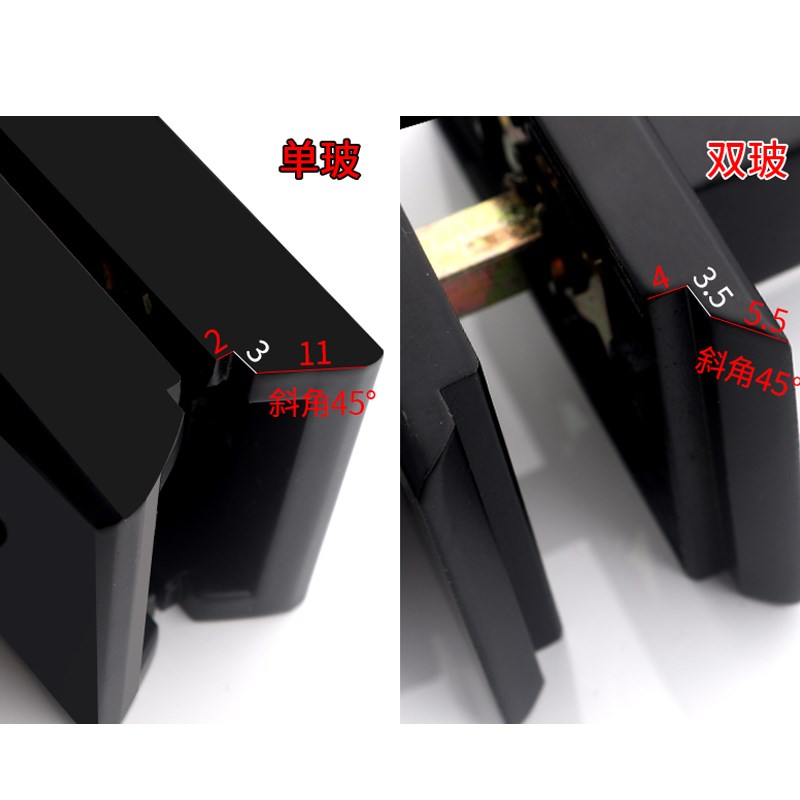 1618斜口缺口卫m生间阳浴室门铝合金平开有框磁吸静音极窄玻璃门