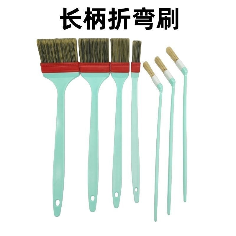 加长柄折弯刷塑柄弯头油漆刷船用毛扫灰刷扒刷机床刷不掉毛不生锈