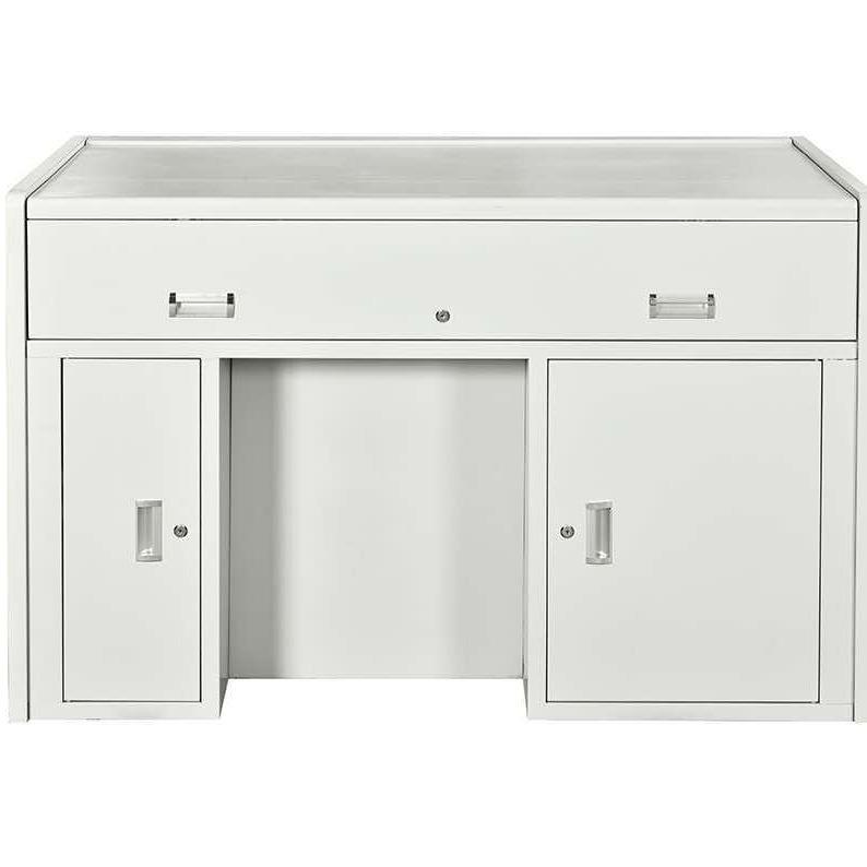 多功能室多媒体钢制讲台上推后翻式阶梯教室演讲台厂家现货