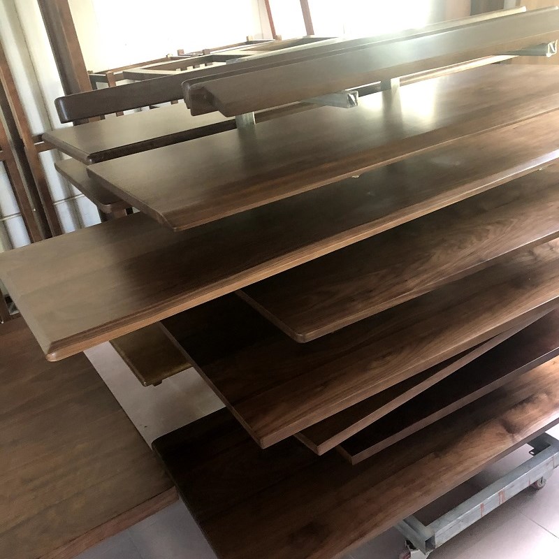 北美黑胡桃e木书桌实木板隔板电脑白蜡木樱桃木餐桌升降桌面红橡