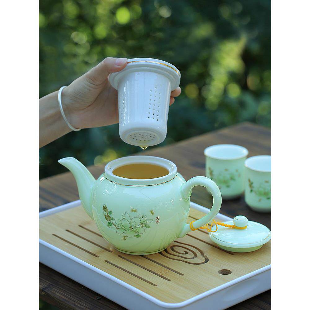 景德镇陶瓷茶壶带过滤网大容量家用冲泡茶器大号功夫茶具单壶茶杯