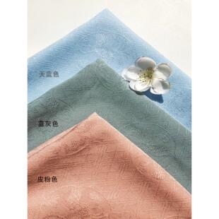 壹片月古风暗纹提花汉服布料仙鹤人棉提花柔软垂感短衫大袖衫面料