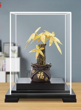 纯金箔发财摇钱树摆件招财树家居工艺品玄关公司开业乔迁高档礼品