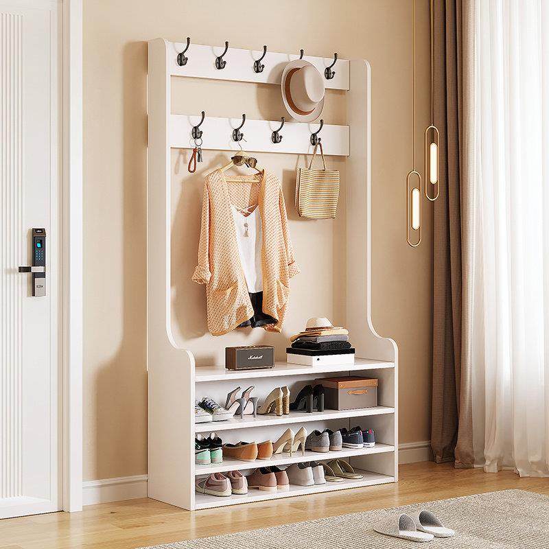 新款门口衣帽架实木换鞋凳一体组合客厅挂衣落地简约现代玄关收纳,住宅家具,衣帽架,淘宝优惠券,粉丝福利购,淘宝优惠卷