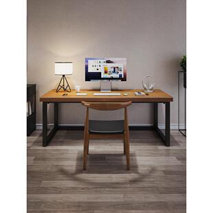 实木电脑桌桌面家庭写字台长方形桌办公桌简单现代双人电子竞技桌