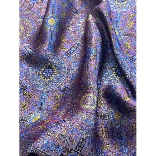 新品八达运双面马甲布料真丝宋锦织锦缎面料新中式高端女装面料