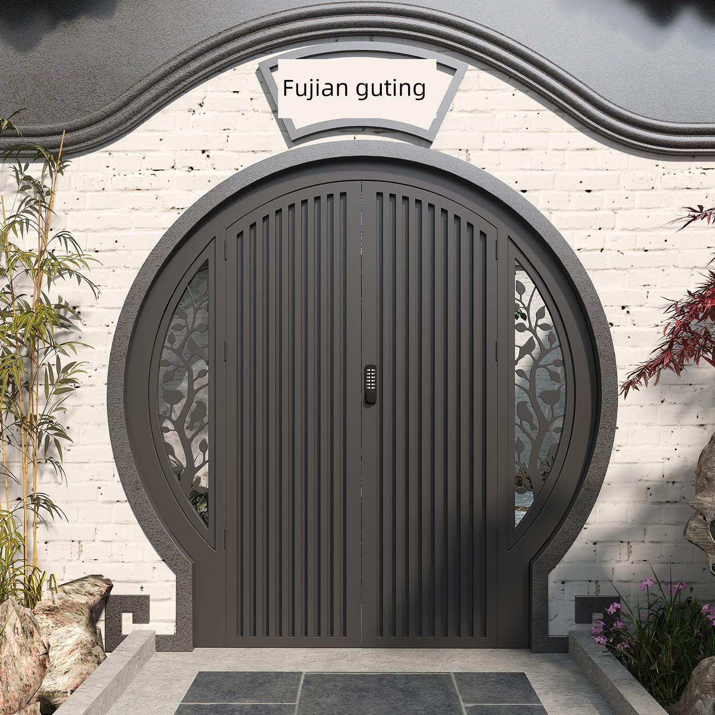 铝合金大院门户外花园小门中国式铁别墅大院门农村门庭院月门