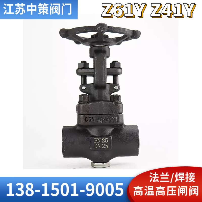 Z61Y高压焊接闸阀 电站焊接闸阀 锻钢对焊/承插焊闸阀 A105 WCB