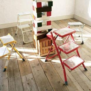 日本dlton可折叠金属梯子工业风工作室家用厨房登高凳子踏台 新品