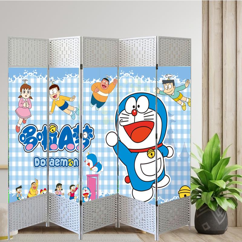 白色框屏风隔断折叠客厅卧室遮挡简约现代移动养生饭店隔断墙餐饮