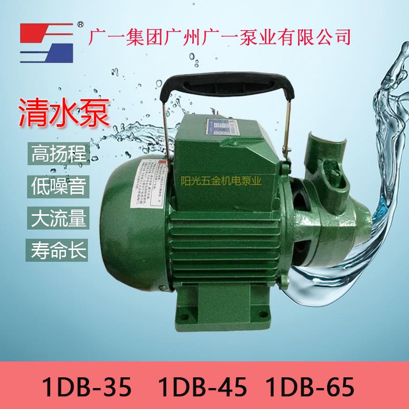 广州一泵1DB-45型清水泵 家用增压泵550W清水泵 广一泵业清水泵