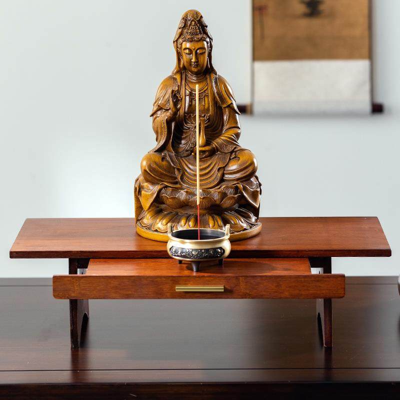 神台佛像底座加高供桌观音菩萨供奉台家用佛龛财神爷摆放架供座台