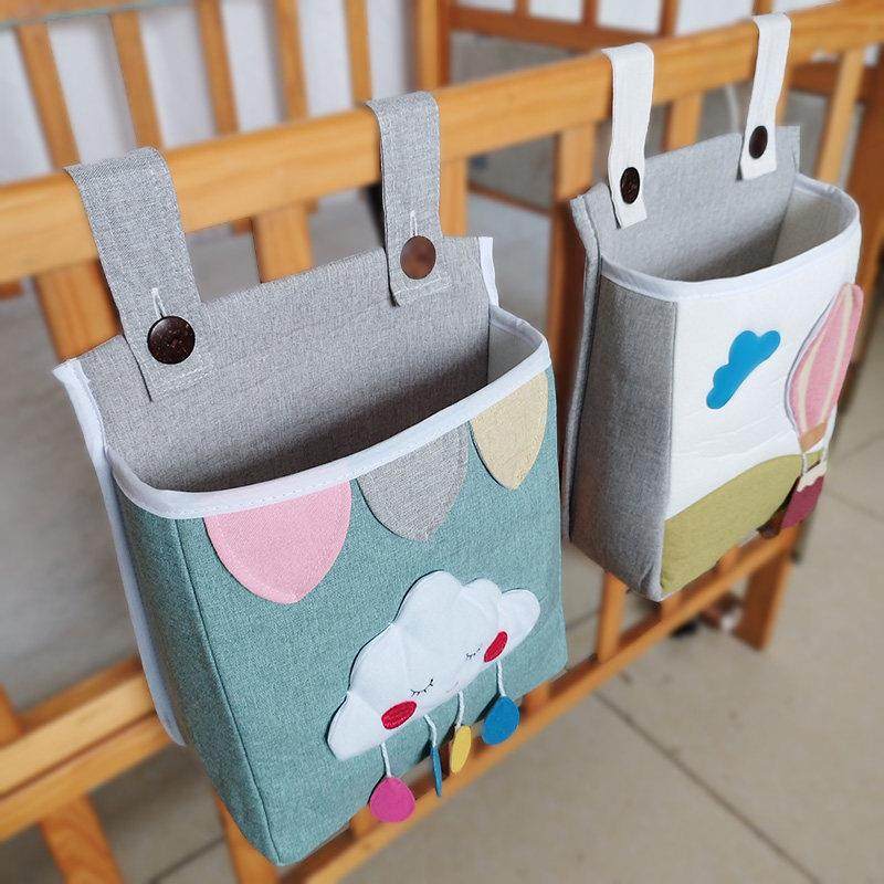 卡通婴儿床挂收纳挂袋置物袋床头悬挂收纳袋围栏儿童床边书袋挂兜,收纳整理,收纳挂袋,淘宝优惠券,粉丝福利购,淘宝优惠卷