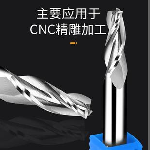锥度刀6柄单边1度2度4度5度铝用雕刻机倒边3刃钨钢合金立铣刀涂层