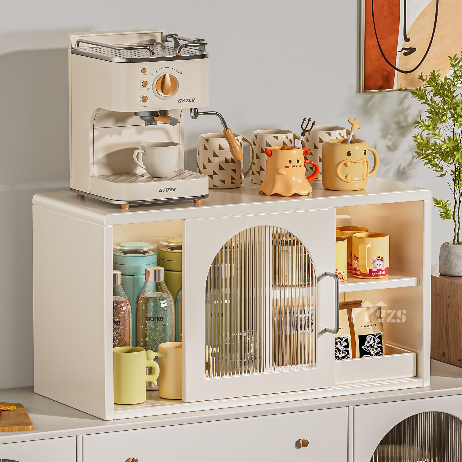 杯子台面收纳柜置物架餐柜咖啡杯茶杯茶具家用桌面水吧收纳柜