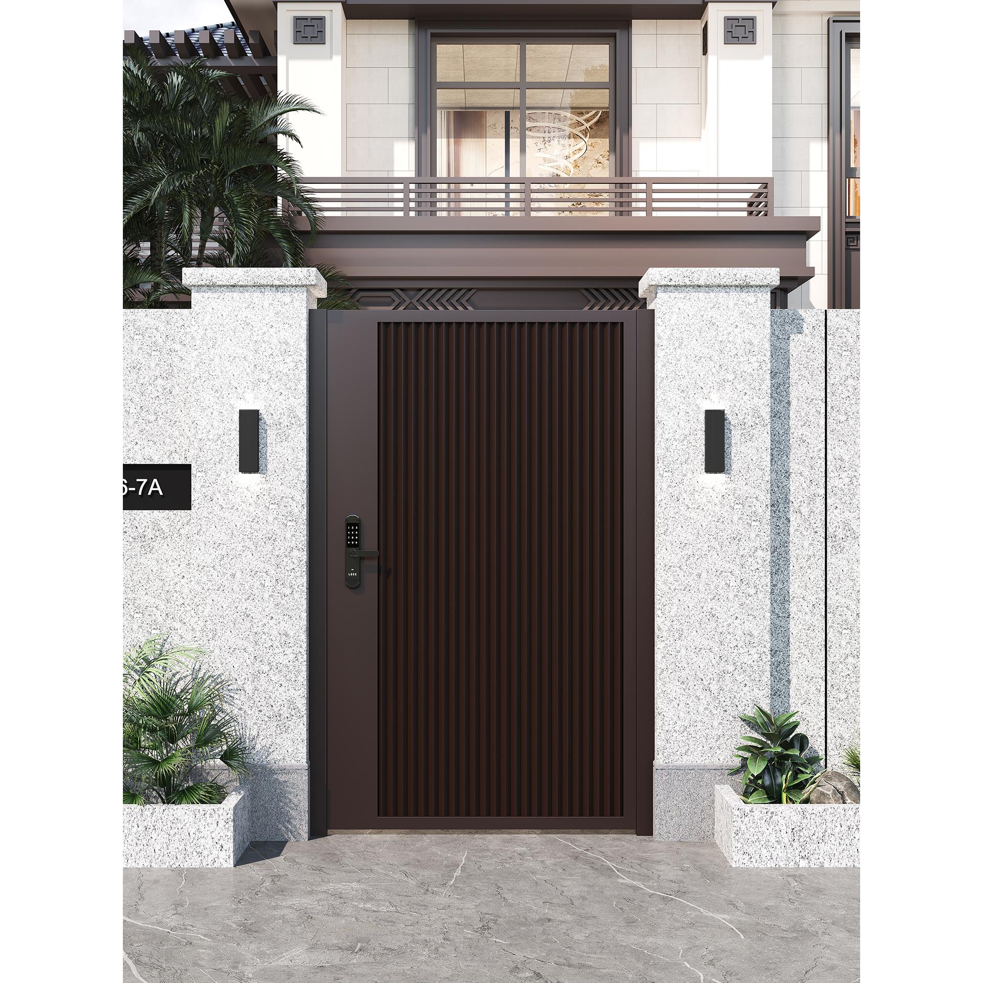 铝合金庭院大门铝艺户外高端小院子门中式双开大门不锈钢入户门