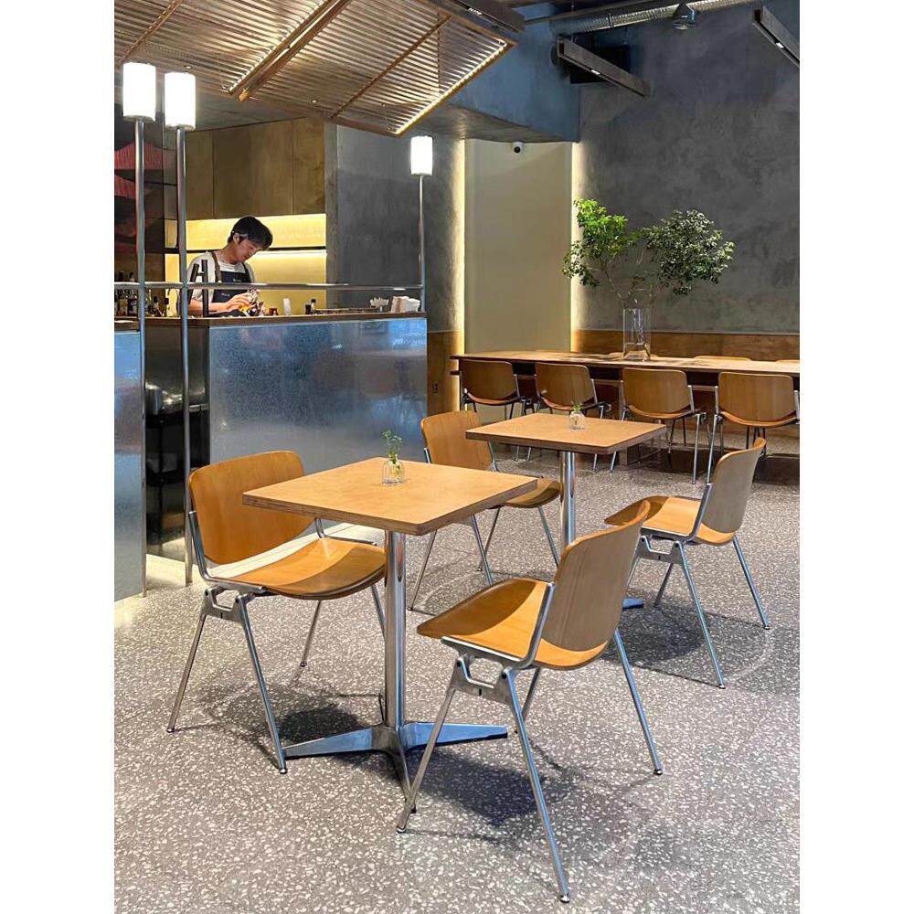 咖啡厅桌椅组合奶茶店甜品店海洋板桌椅网红小吃店西餐厅桌椅商用