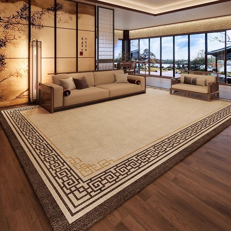 客厅地毯2025新款免洗可擦宋代美学家用沙发大面积全铺隔音地垫子