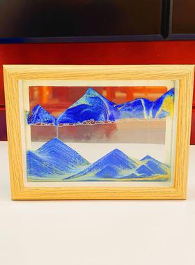 DIY材料包实木创意相框流沙画手工3D立体解压沙漏高档装饰品