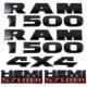 适用新款 道奇RAM1500HEMI5.7liter车标排量标改装 贴标4件套